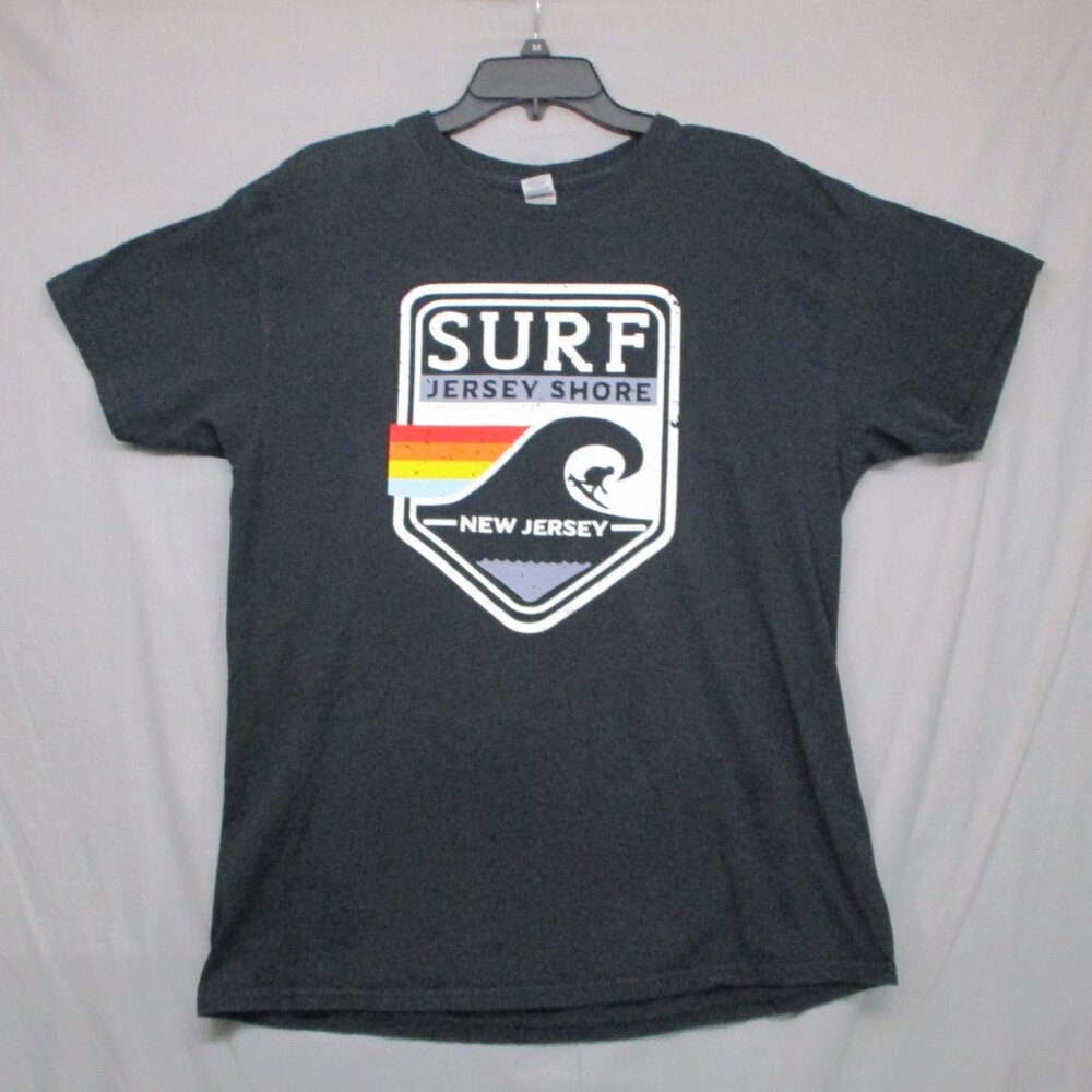 Gildan Surf New Jersey T-Shirt Black Men Size |‎ L